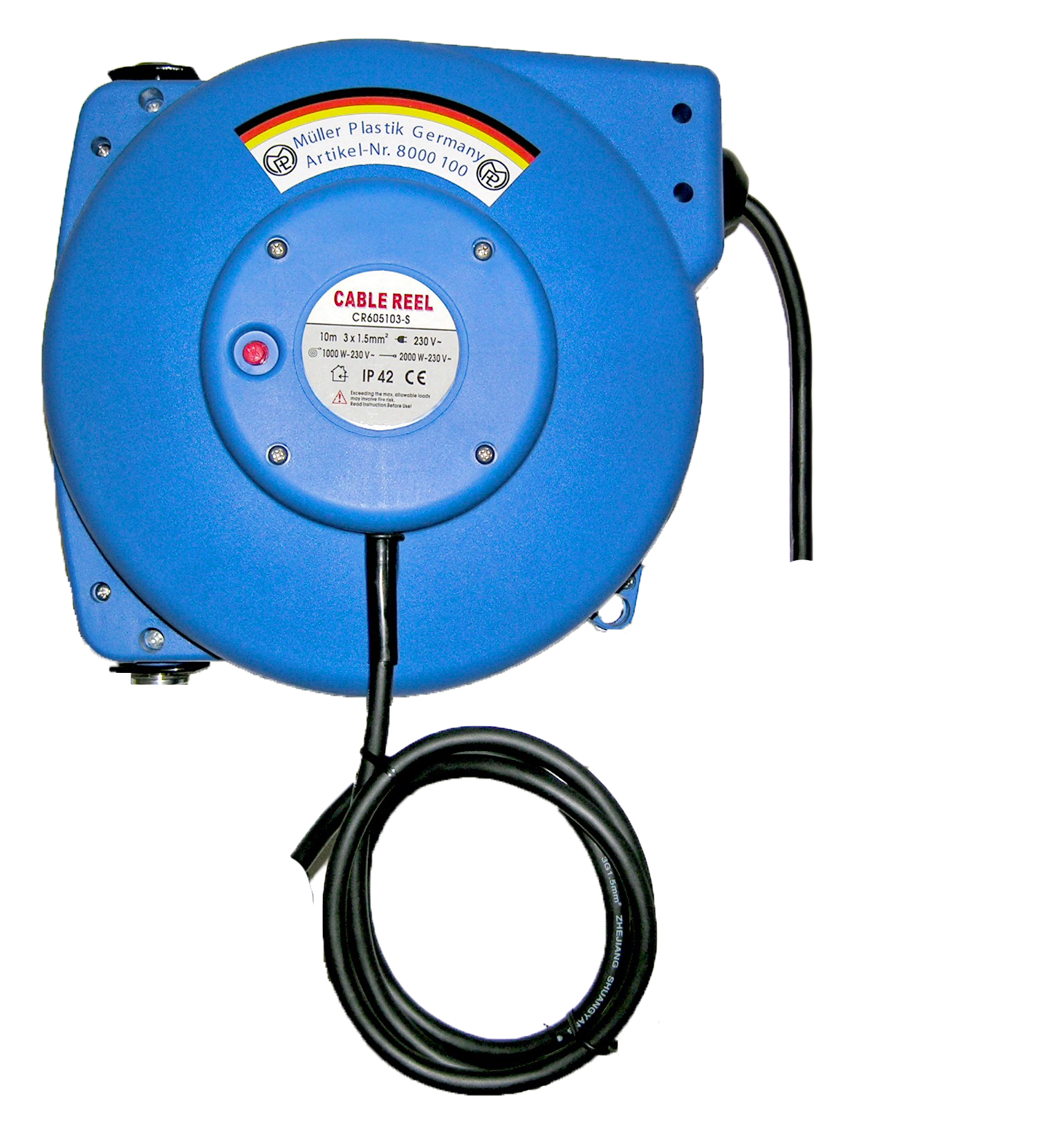 Müller Plastik GmbH Cable retractor IP 44 Cable retractor Electro