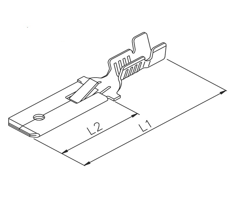 Flachstecker 6,3x0.8 m.R.