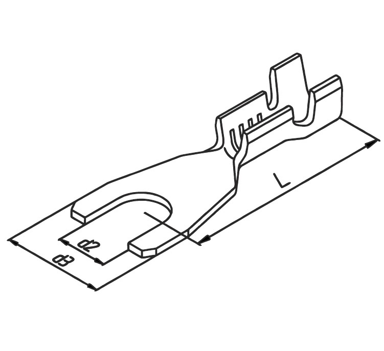 Open cable lug M5