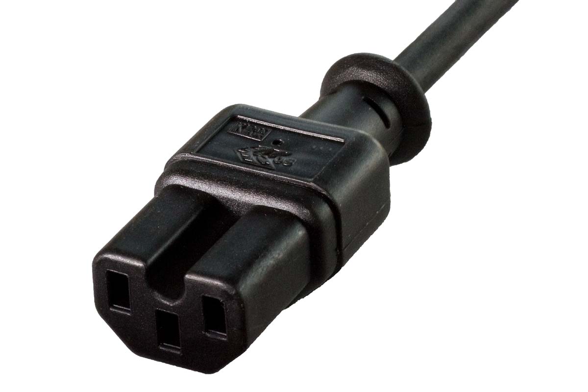 W7A-1 appliance connector with earthing contact for higher temperature devices