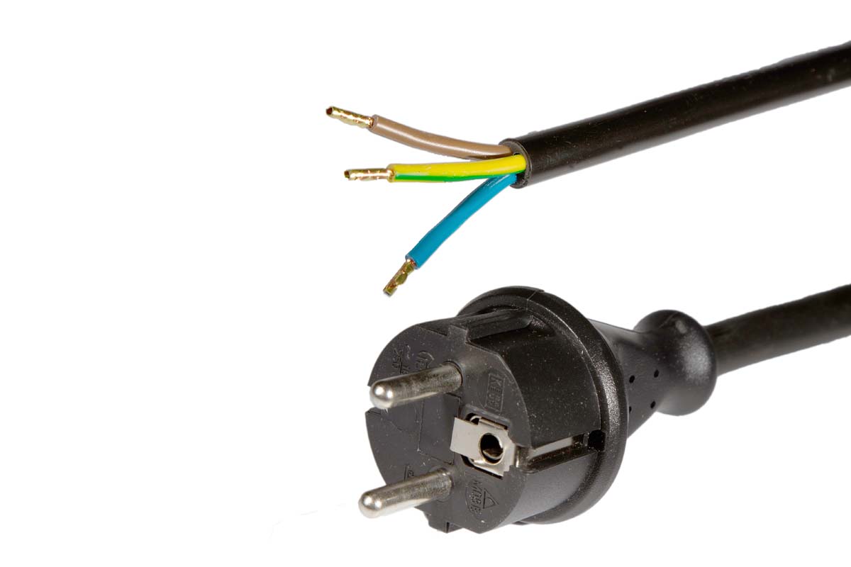 Schutzkontakt-Anschlussleitung Neopren Zentralstecker IP44