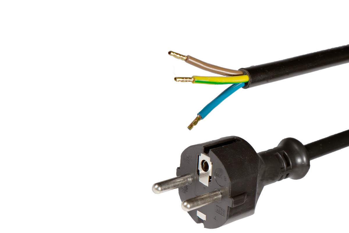 power cord PVC straight plug