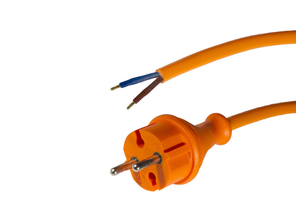 Power cord PUR contour plug IP44